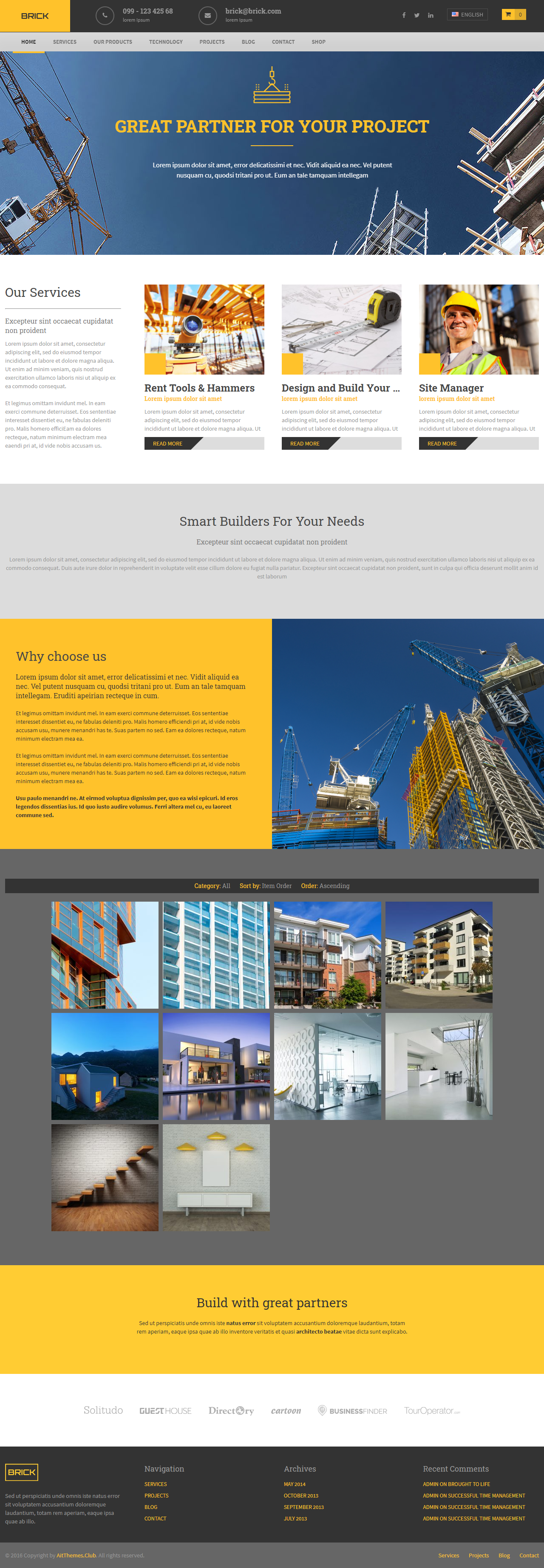 brick Wordpress Theme web design services in pune - Theme for Builders - Web Design Services in Pune