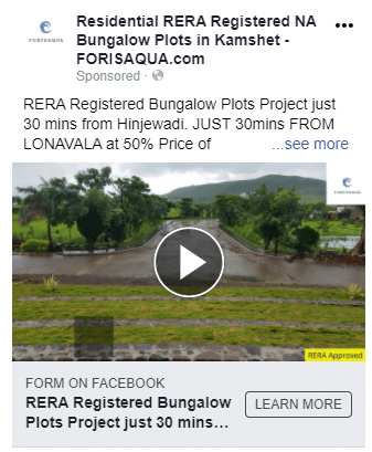 residential na plot forisaqua.com fb ads - Forisaqua Facebook ads 2 - Residential NA Plot Forisaqua.com FB Ads