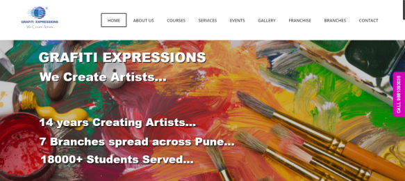 Grafiti Expressions website development agency in pune - grafitiexpressions home page 583x260 - Website Development Agency in Pune